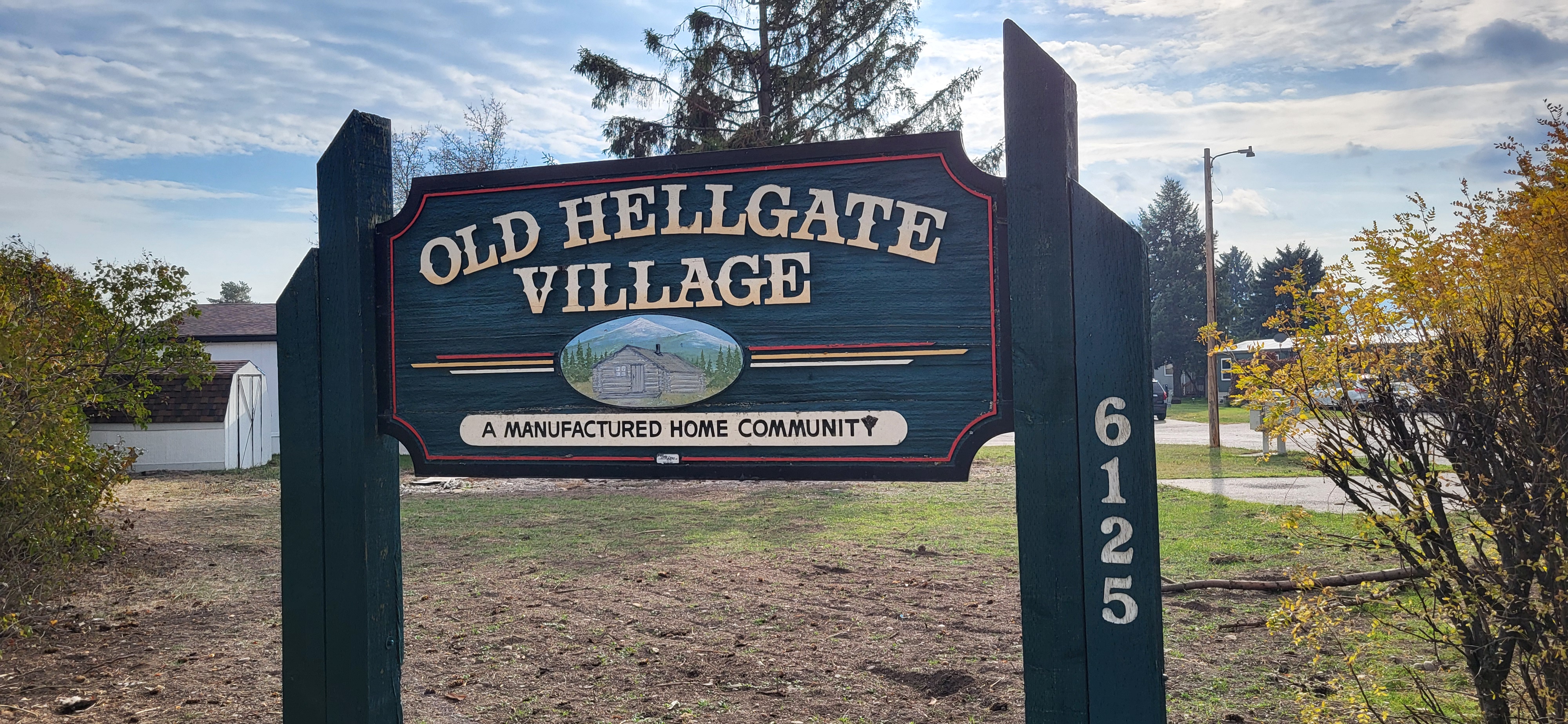 Old Hellgate Village Sign